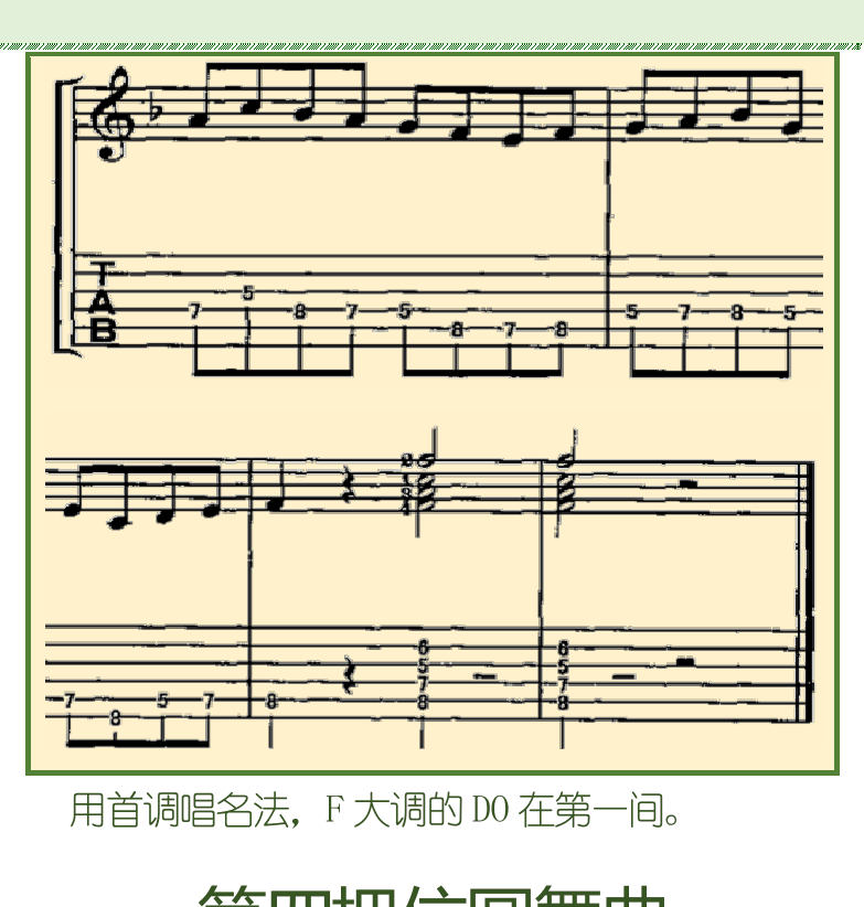 古典吉他初级教程 第90页  第五把位  第四把位圆舞曲  [右上]
