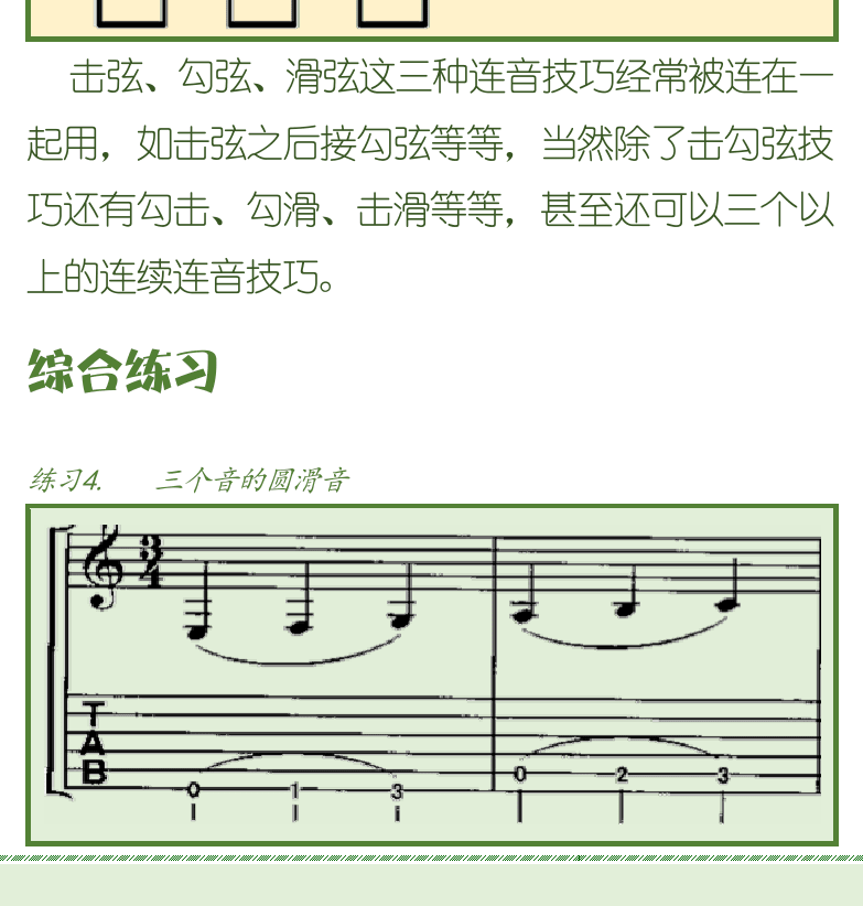 古典吉他初级教程 第74页  综合练习  [左下]