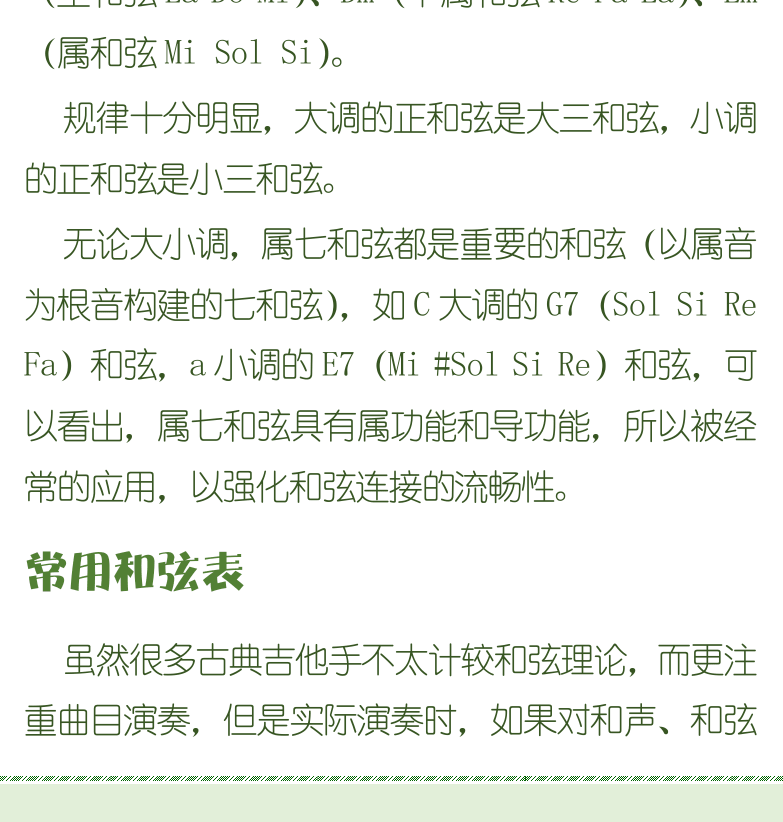 古典吉他初级教程 第105页  常用和弦表  [左下]