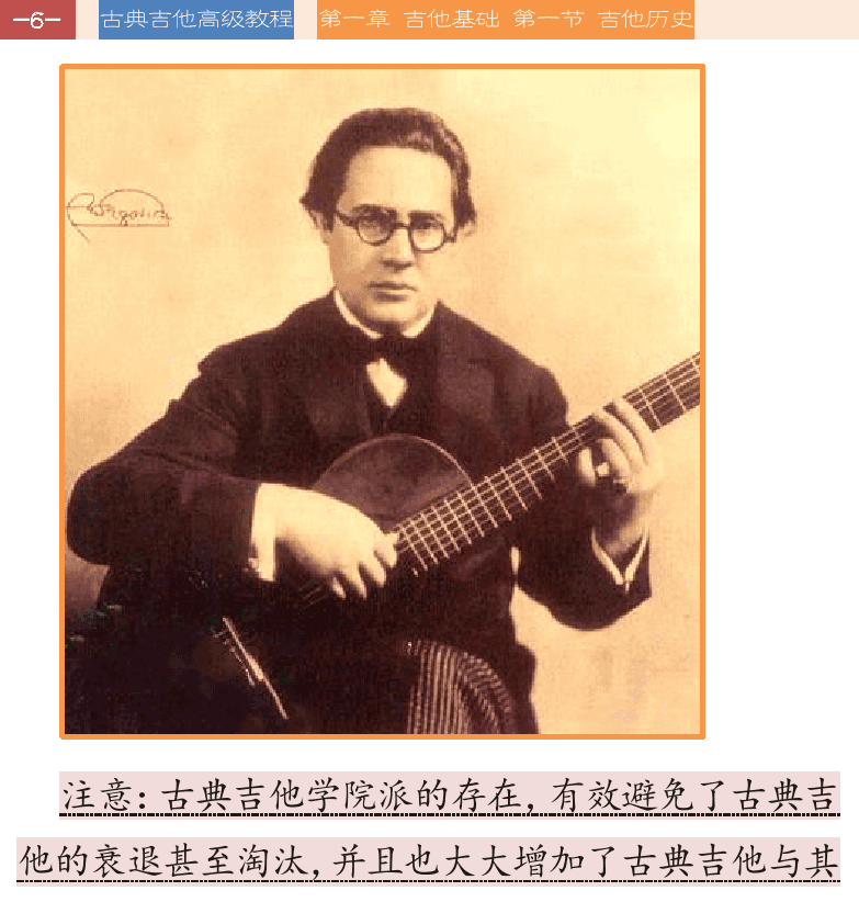 古典吉他高级教程 第6页  塞戈维亚-记忆练习曲  现代吉他  [左上]