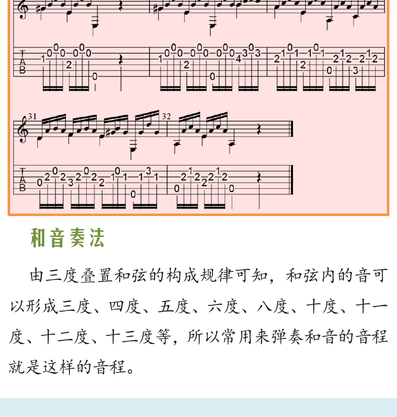 古典吉他高级教程 第10页  和音奏法  索尔-和音练习曲  [左下]