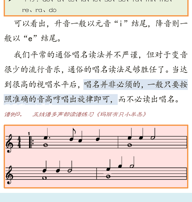 古典吉他高级教程 第28页  五线谱视唱  玛丽有只小羊羔  第二节_视唱视奏  视唱训练  [左下]