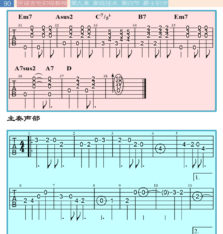 民谣吉他初级教程 第90页  [左上]