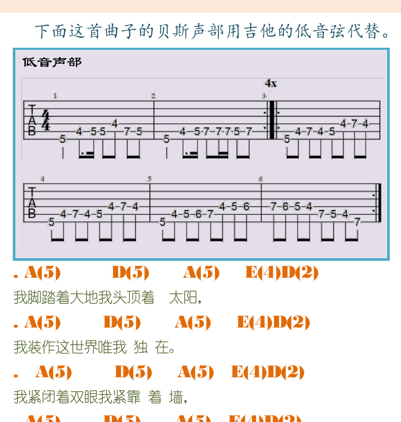 民谣吉他初级教程 第93页  从头再来  [右上]