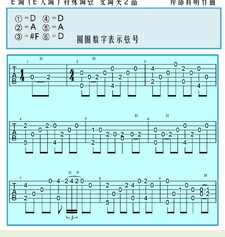 民谣吉他初级教程 第99页  指弹独奏  花儿  Flower  [左下]