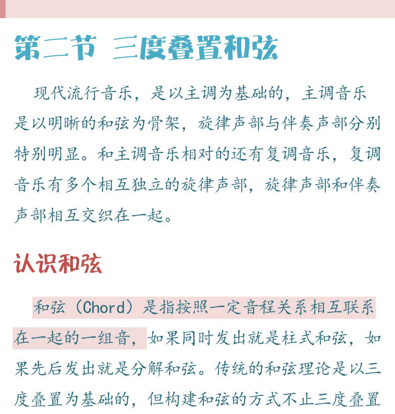 民谣吉他高级教程 第35页  第二节_三度叠置和弦  认识和弦  [右上]