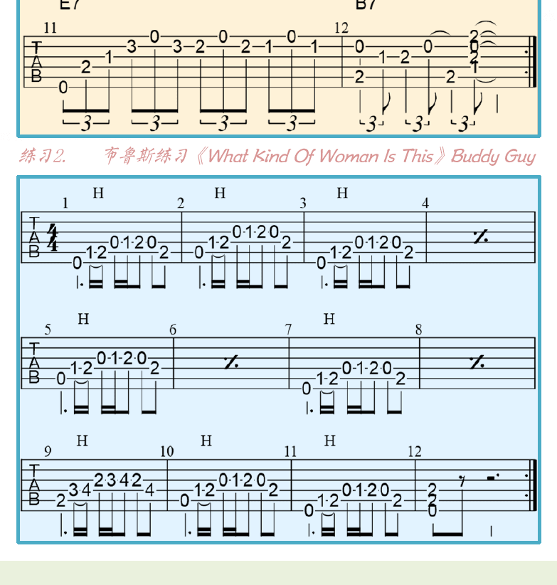 民谣吉他高级教程 第57页  What_Kind_Of_Woman_Is_This  Blues_Rock_Tune  Faking  [左下]