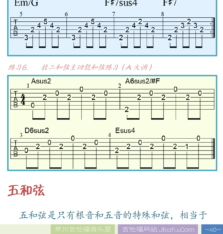 民谣吉他高级教程 第40页  挂留和弦  All_In_Hand  五和弦  [右下]