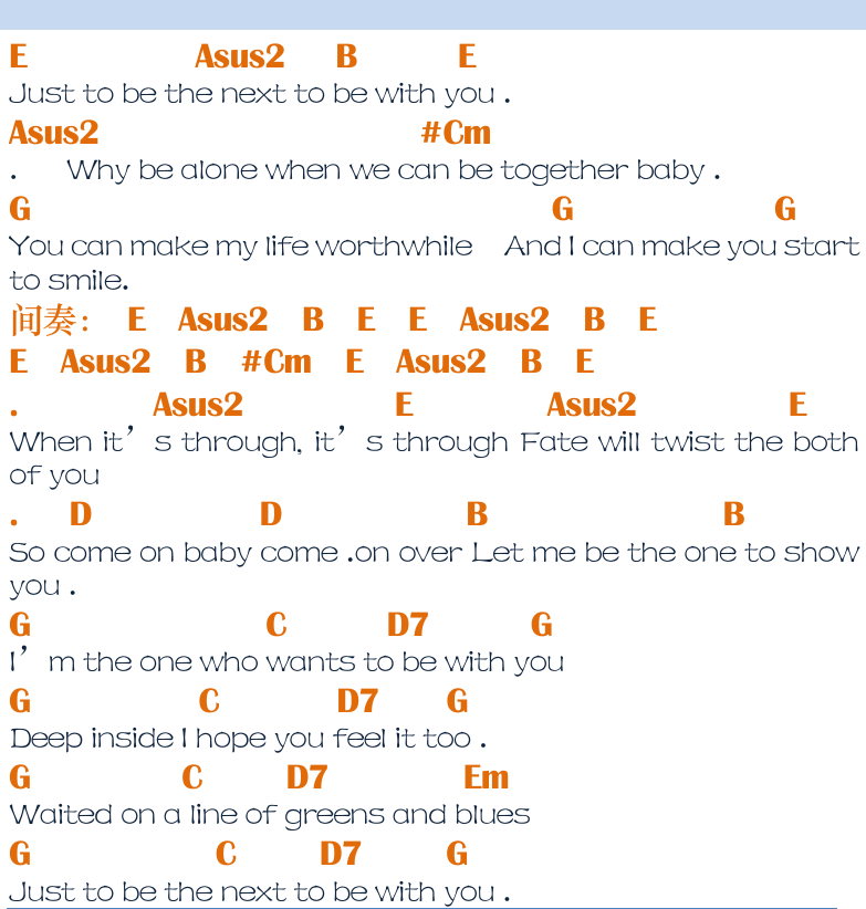 民谣吉他弹唱谱集 第45页  与你同在  To_Be_With_You  [右上]