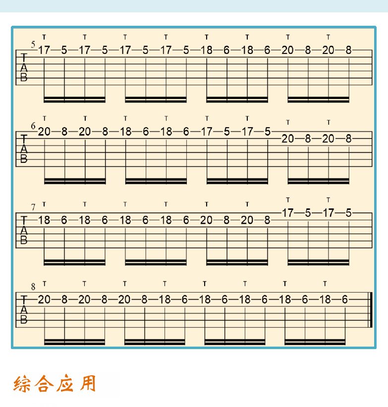 摇滚电吉他初级教程 第51页  拨片点弦  欢乐颂  综合应用  真的爱你  [右上]